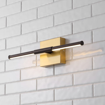 Makena Modern Minimalist Dimmable Integrated LED Metal Wall Sconce
